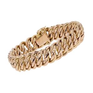 Bracelet Or Jaune Maille Américaine