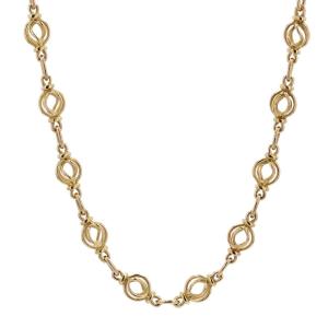 Old Gold Round Mesh Necklace