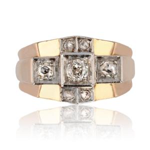 Tank Diamond Bridge Ring