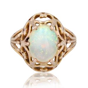 Vintage Opal And Rose Gold Ring