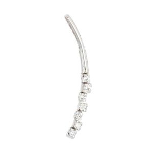 Diamond Line Pendant White Gold