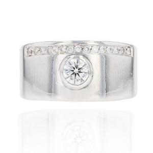 Bague Or Blanc Diamants Moderne