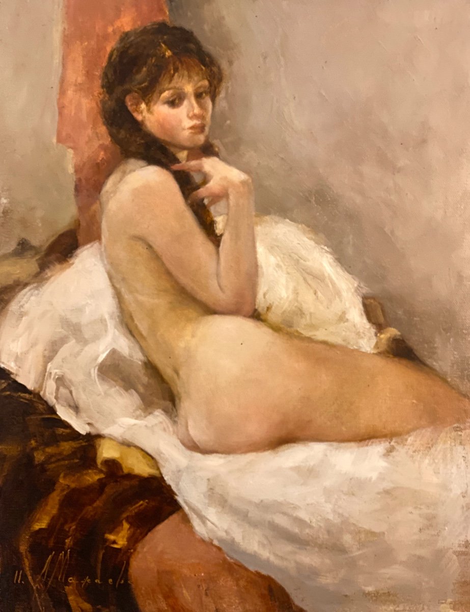 Proantic: Portrait De Femme Nue Vue De Profil Plein De Charme