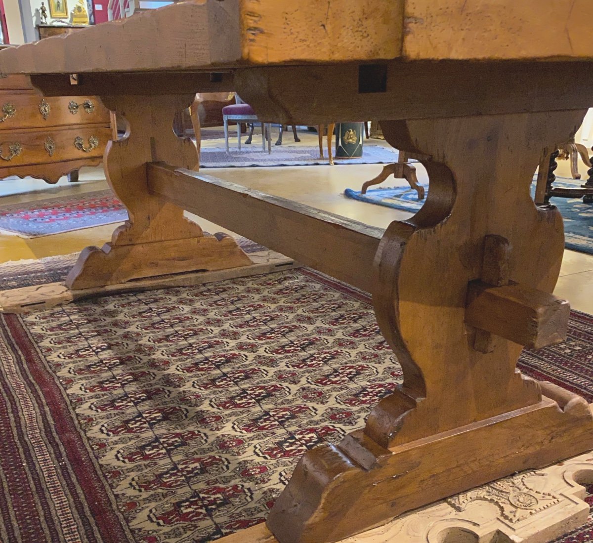 Monastery Table 7cm Solid Oak Tray With Templar Cross Decor-photo-4