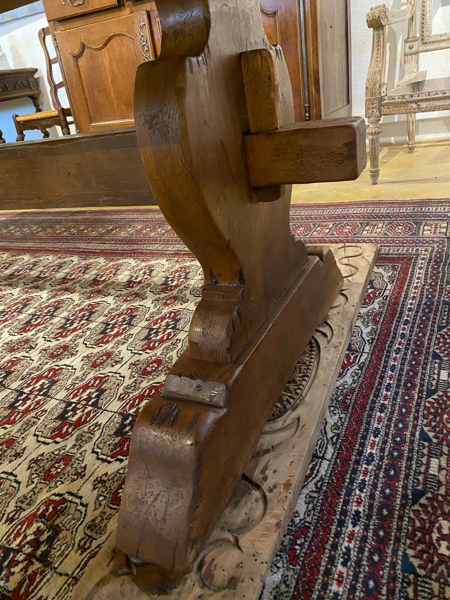 Monastery Table 7cm Solid Oak Tray With Templar Cross Decor-photo-1