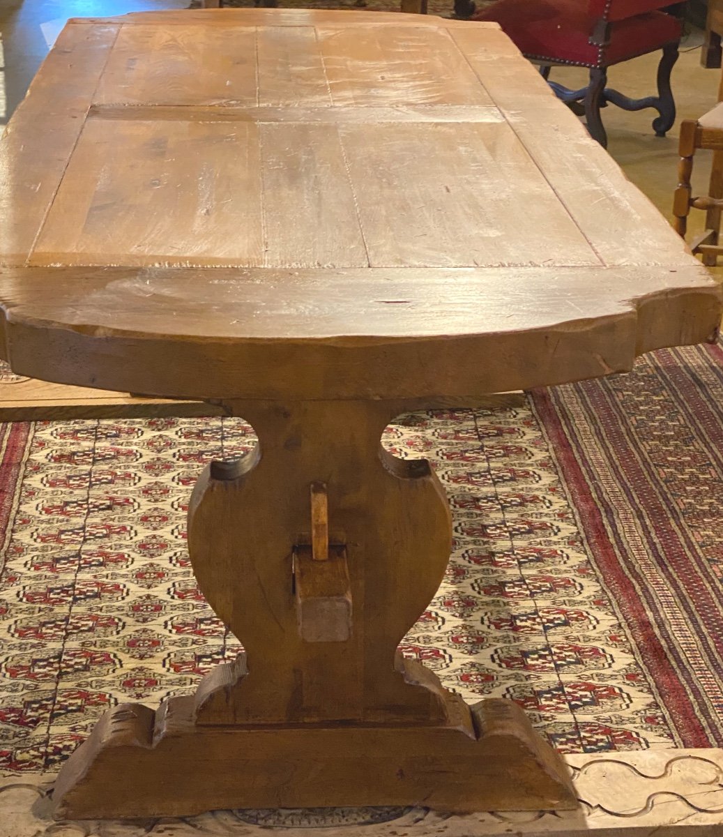 Monastery Table 7cm Solid Oak Tray With Templar Cross Decor-photo-2