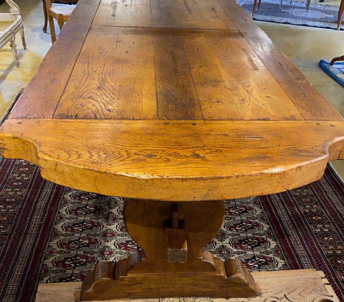 Monastery Table 7cm Solid Oak Tray With Templar Cross Decor