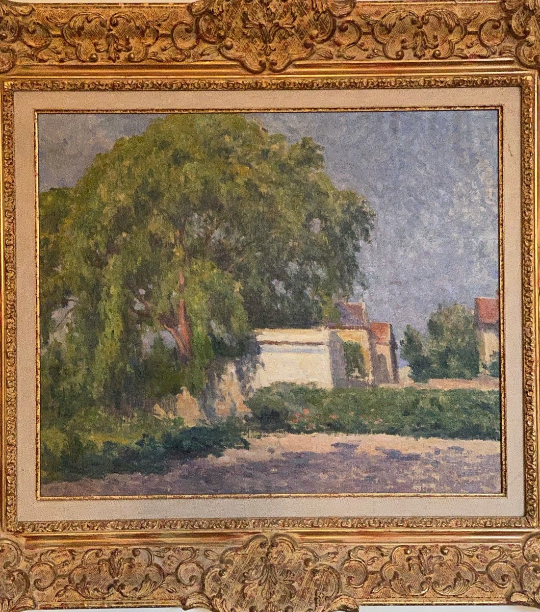 Maximilien   Luce 1902   jardin  ensoleillé  chez   CHARPENTIER  Avec  Certificat De Mdme Bazetoux