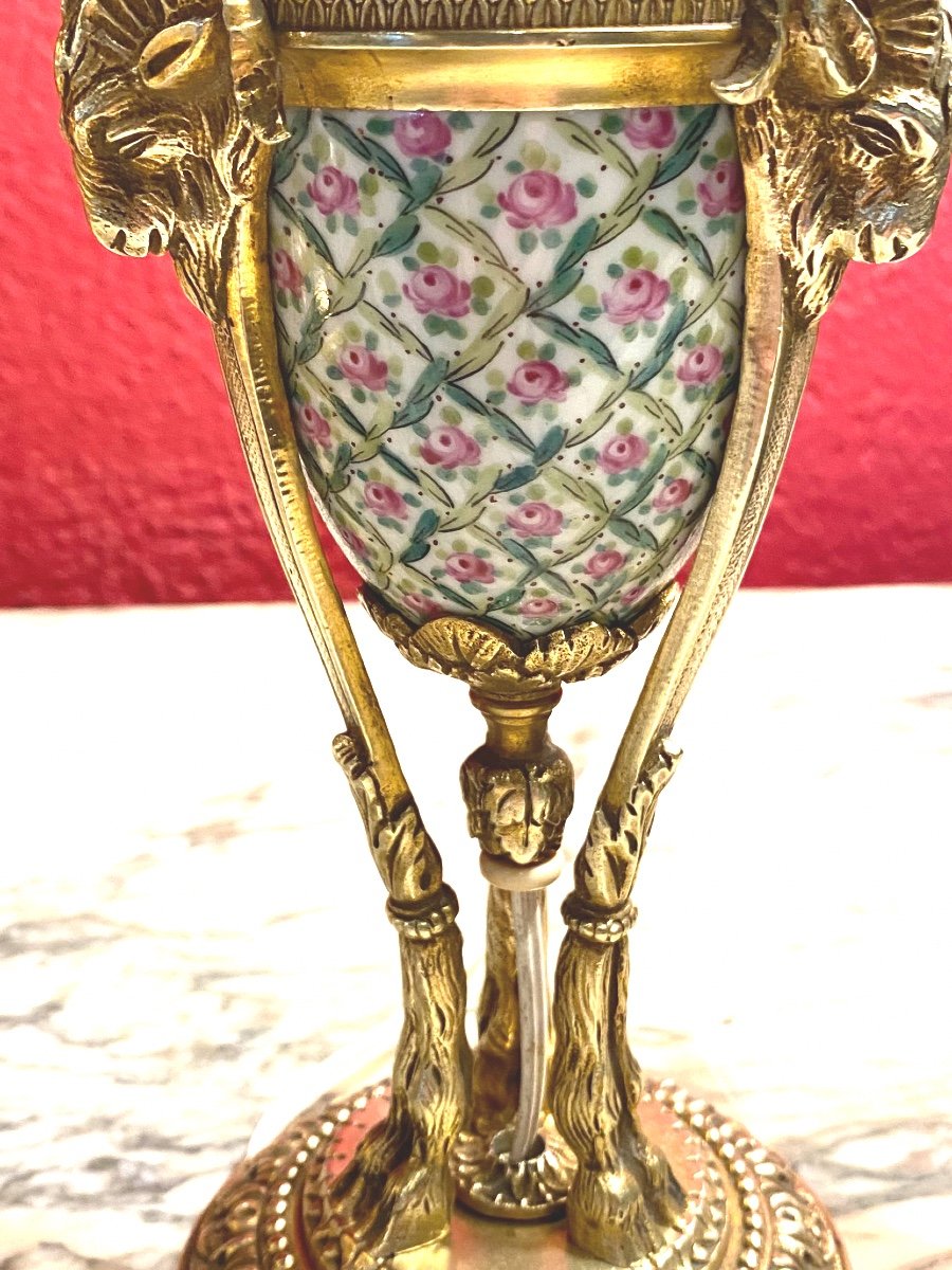 Cassolette Tripod In Sevres Porcelain Gilt Bronze Louis XVI Directory-photo-6