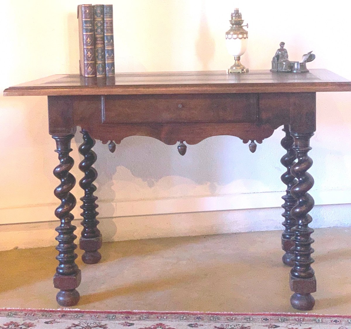 Desk  Portugal 17 Th Century  Restored  To Accomade  One Extra  Large Drawer