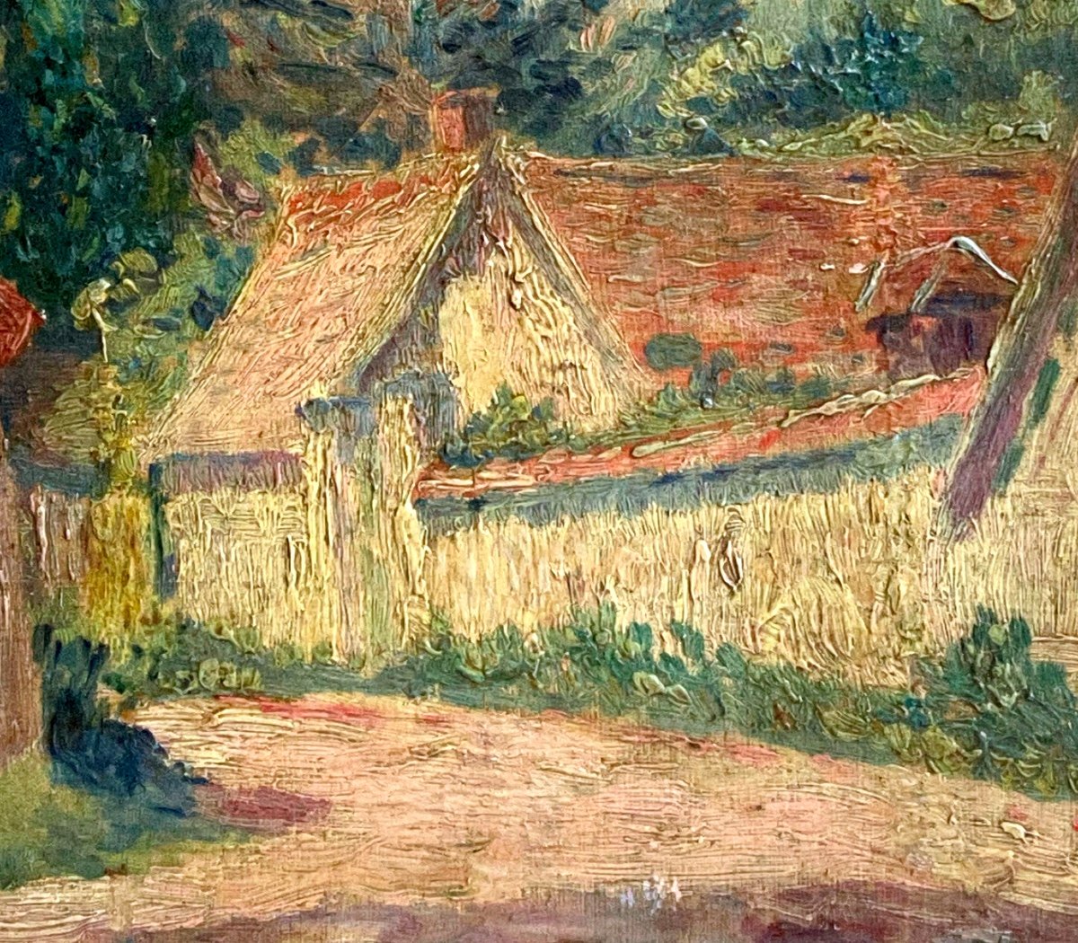 Landscape Oil On Wood 1900 Signed Maximilien Luce Neo-impressionist School-photo-3