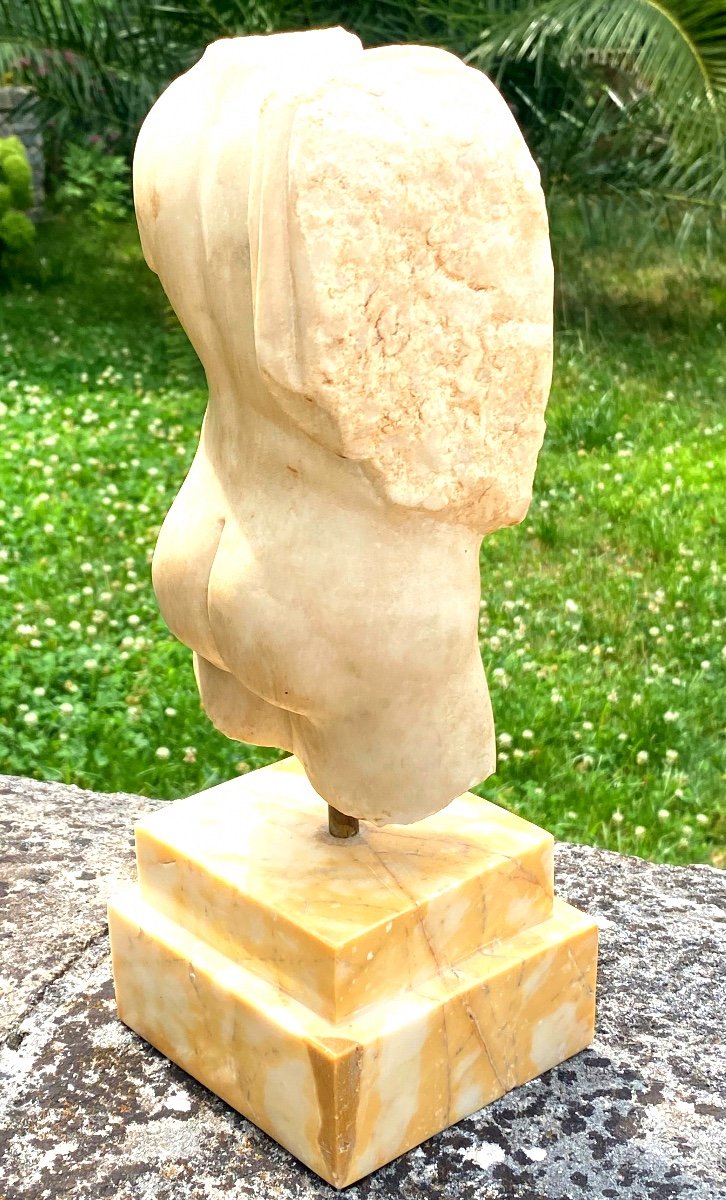 Torso  Homme. En Marbre Blanc  à  L’antique-photo-2