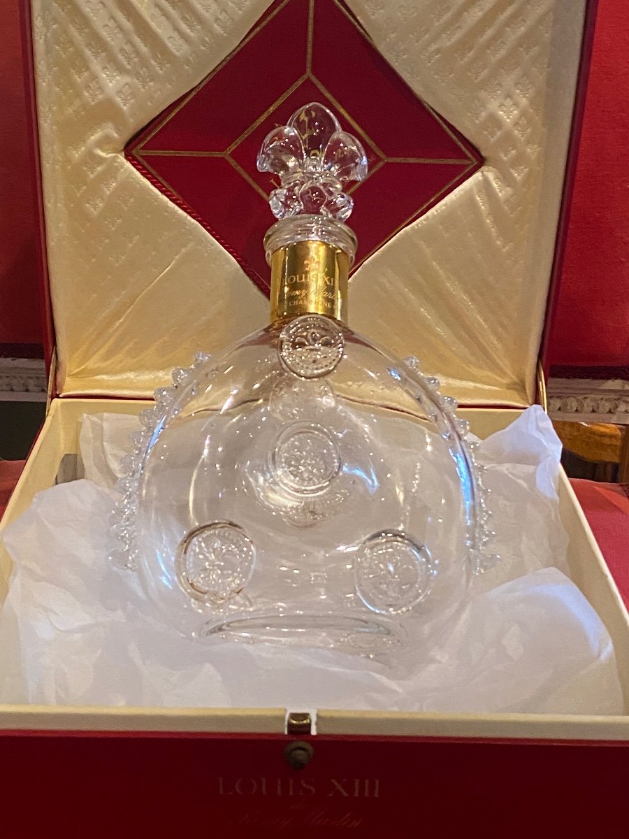 Fiasque  De Cognac En Crystal  De Baccarat  Louis  XIII  Dans Son Coffret. -photo-6