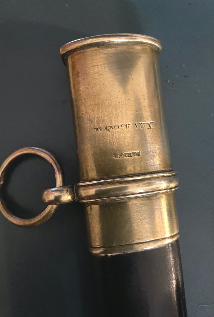 Sabre  d'Officier  De La Manufacture Royale Du Klingenthal  Par Manceaux à  Paris  Modele  1821-photo-3