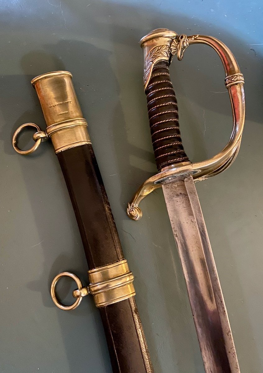 Sabre  d'Officier  De La Manufacture Royale Du Klingenthal  Par Manceaux à  Paris  Modele  1821-photo-6