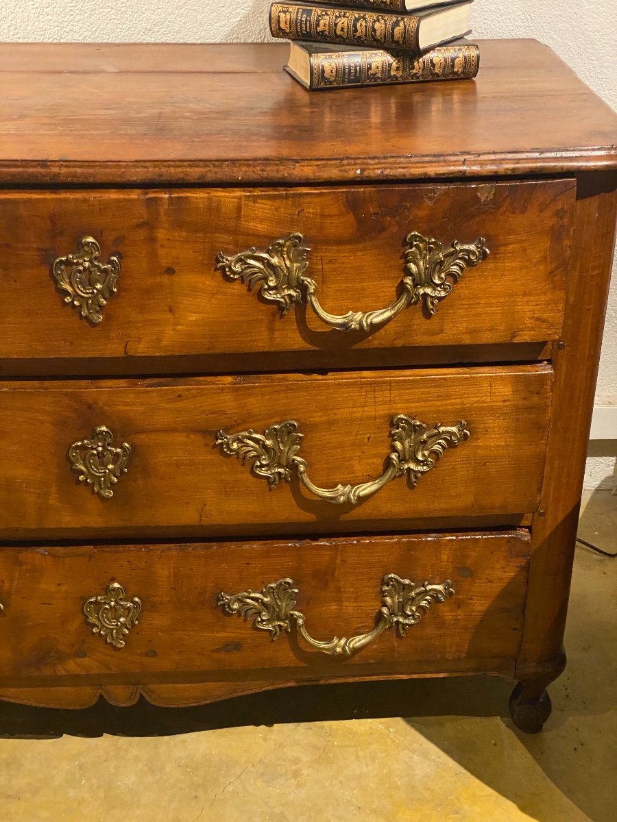 Louis XIV Period - Regence Chest Of Drawers With Three Drawers In Perfect Condition -photo-4