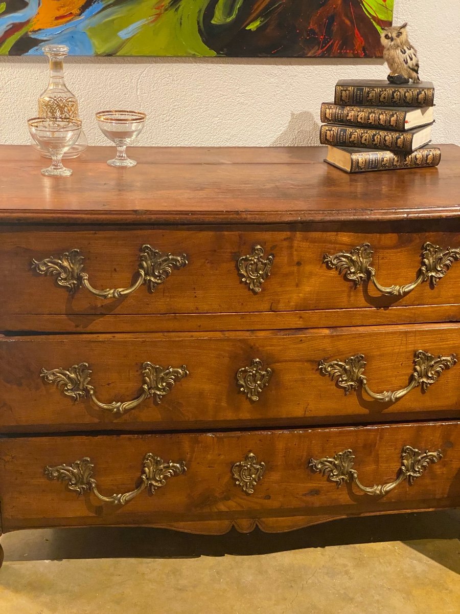 Louis XIV Period - Regence Chest Of Drawers With Three Drawers In Perfect Condition -photo-3