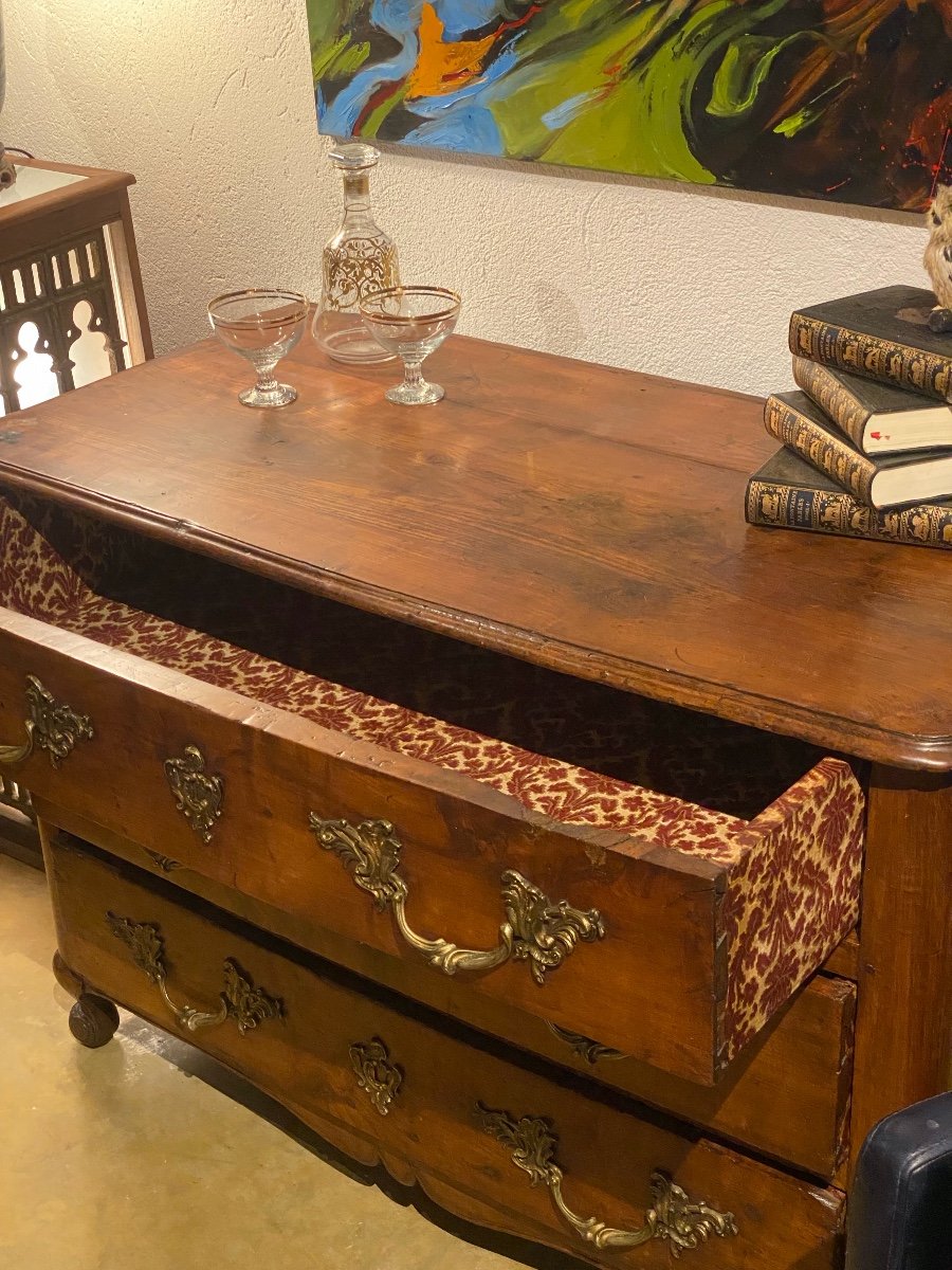 Louis XIV Period - Regence Chest Of Drawers With Three Drawers In Perfect Condition -photo-4