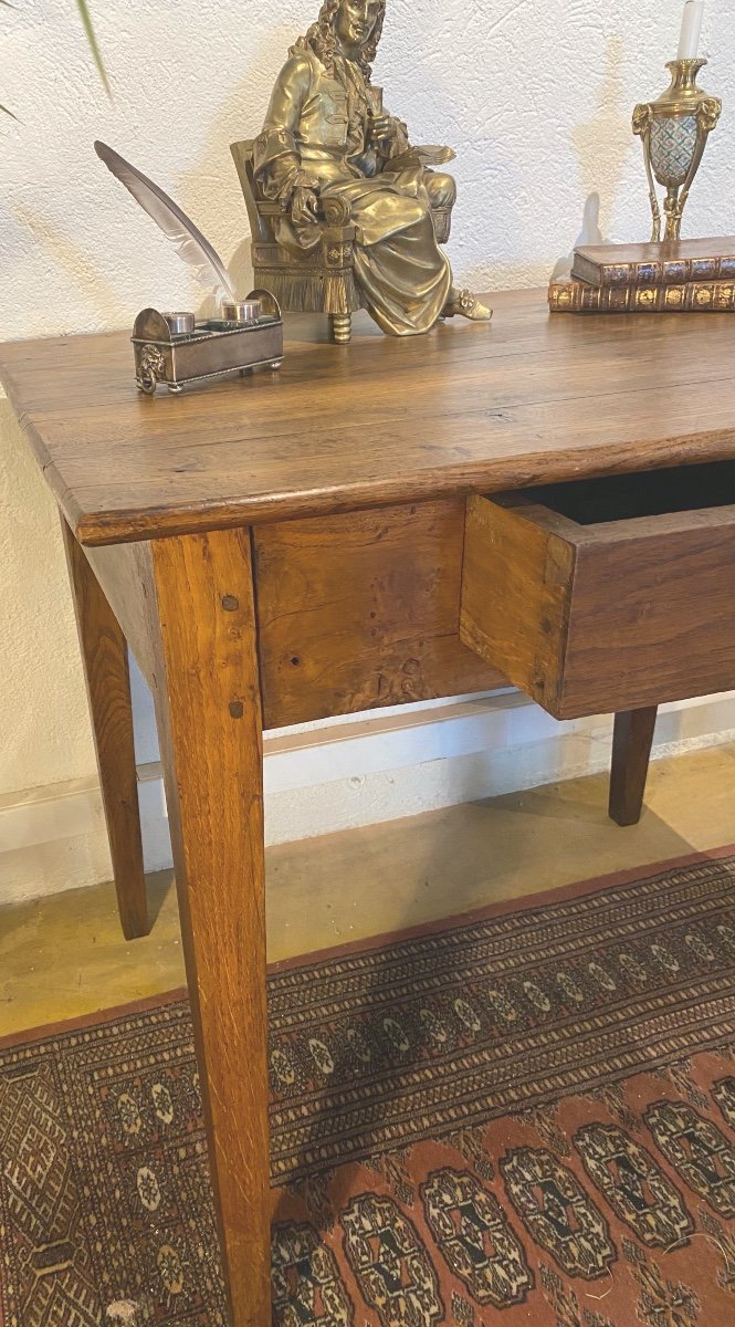 Side Table - Chestnut Secretary With One Drawer, 18th Century-photo-3