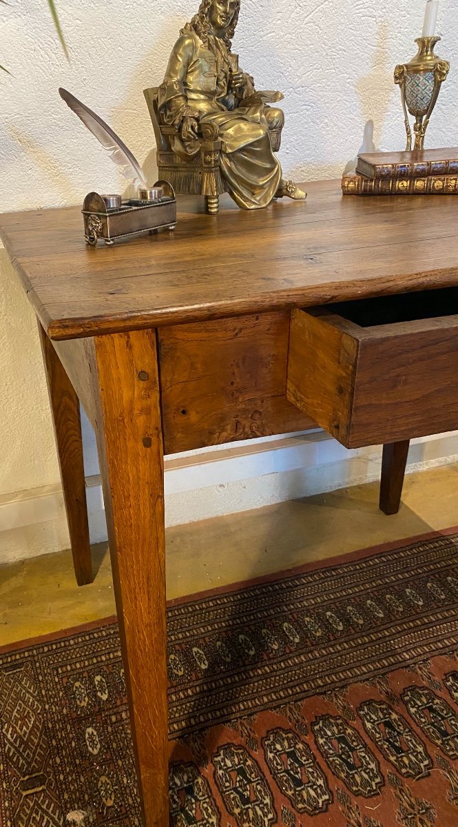 Side Table - Chestnut Secretary With One Drawer, 18th Century-photo-4