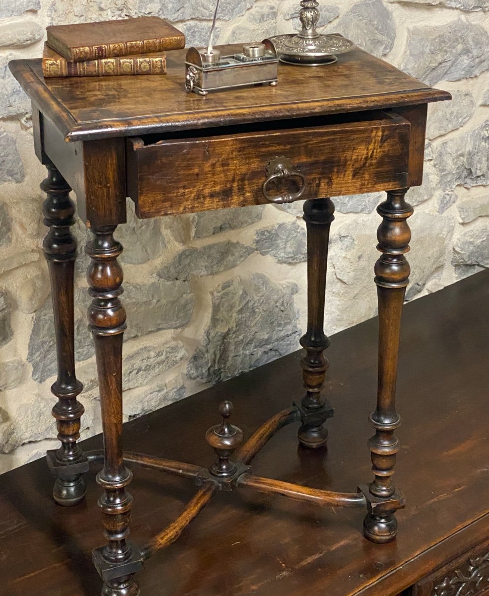 Louis XIII Period Side Table-secretary   -photo-2