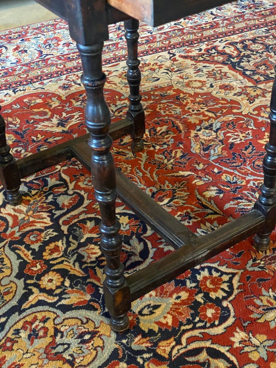 Louis XIII Period Side Table With One Drawer-photo-2