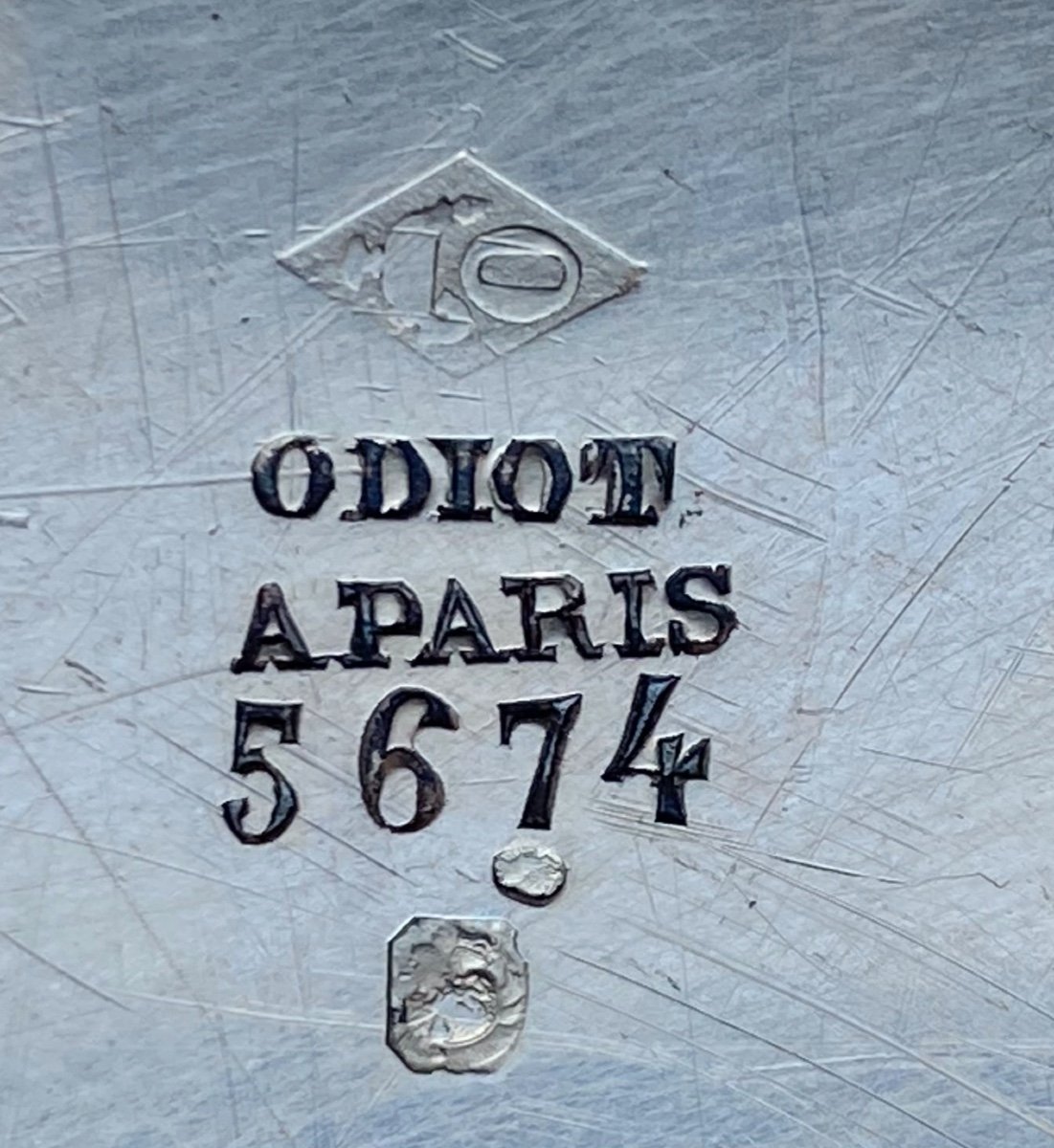 Oval Plate In Solid Silver Odiot In Paris Hallmarked With Minerva And Master Goldsmith 1890 Gr-photo-4