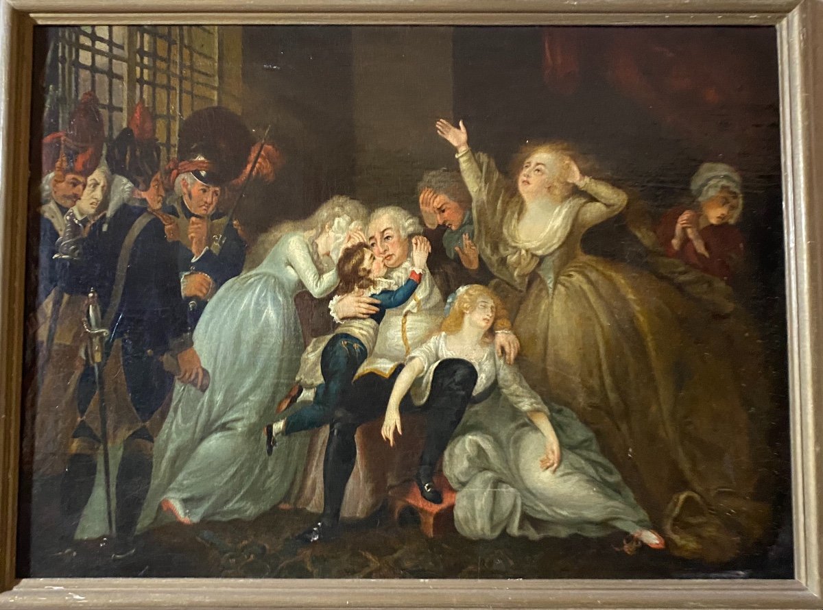 Adieux  De  Louis  XVI   A  Sa Famille  Dans La Prison Du   Temple   Tableau  19eme-photo-2