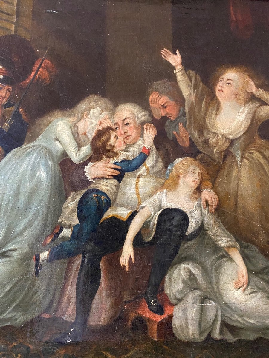 Adieux  De  Louis  XVI   A  Sa Famille  Dans La Prison Du   Temple   Tableau  19eme-photo-3