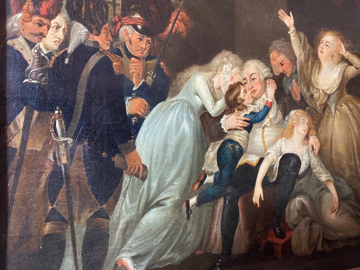 Adieux  De  Louis  XVI   A  Sa Famille  Dans La Prison Du   Temple   Tableau  19eme-photo-4