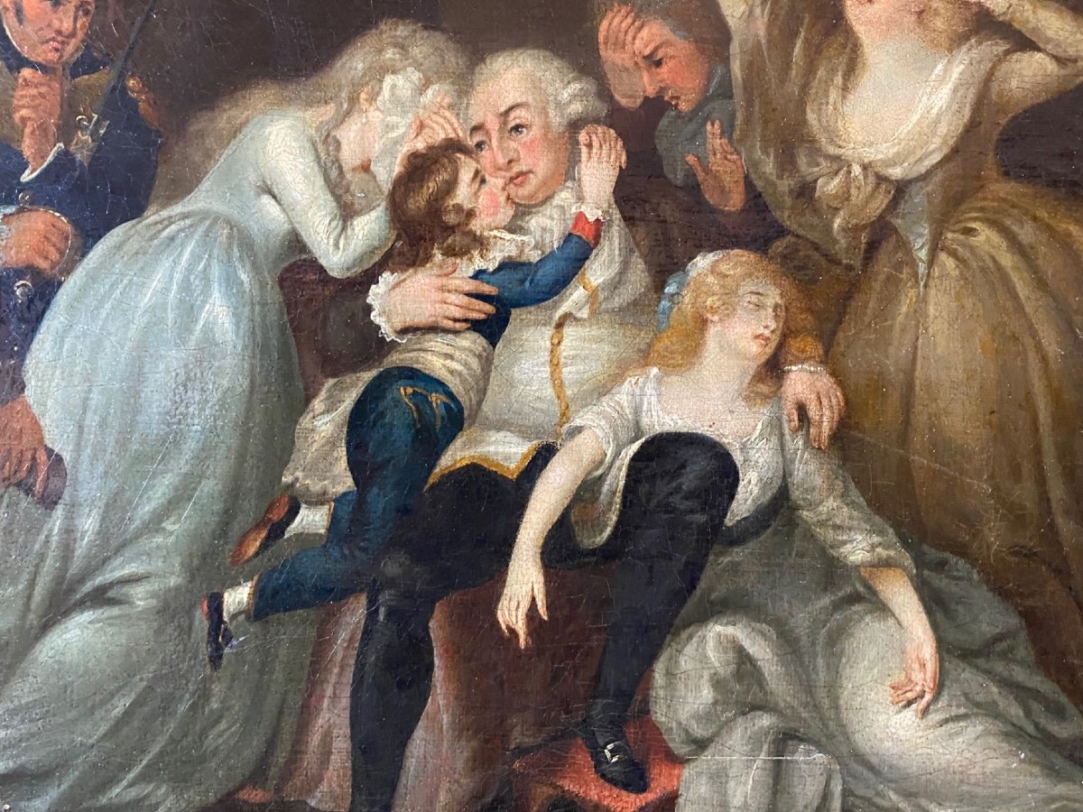 Adieux  De  Louis  XVI   A  Sa Famille  Dans La Prison Du   Temple   Tableau  19eme-photo-2