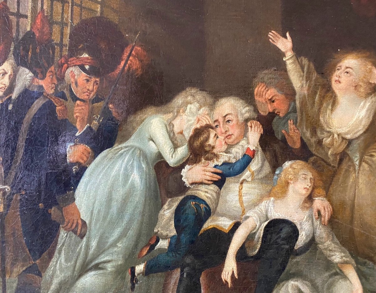 Adieux  De  Louis  XVI   A  Sa Famille  Dans La Prison Du   Temple   Tableau  19eme-photo-4