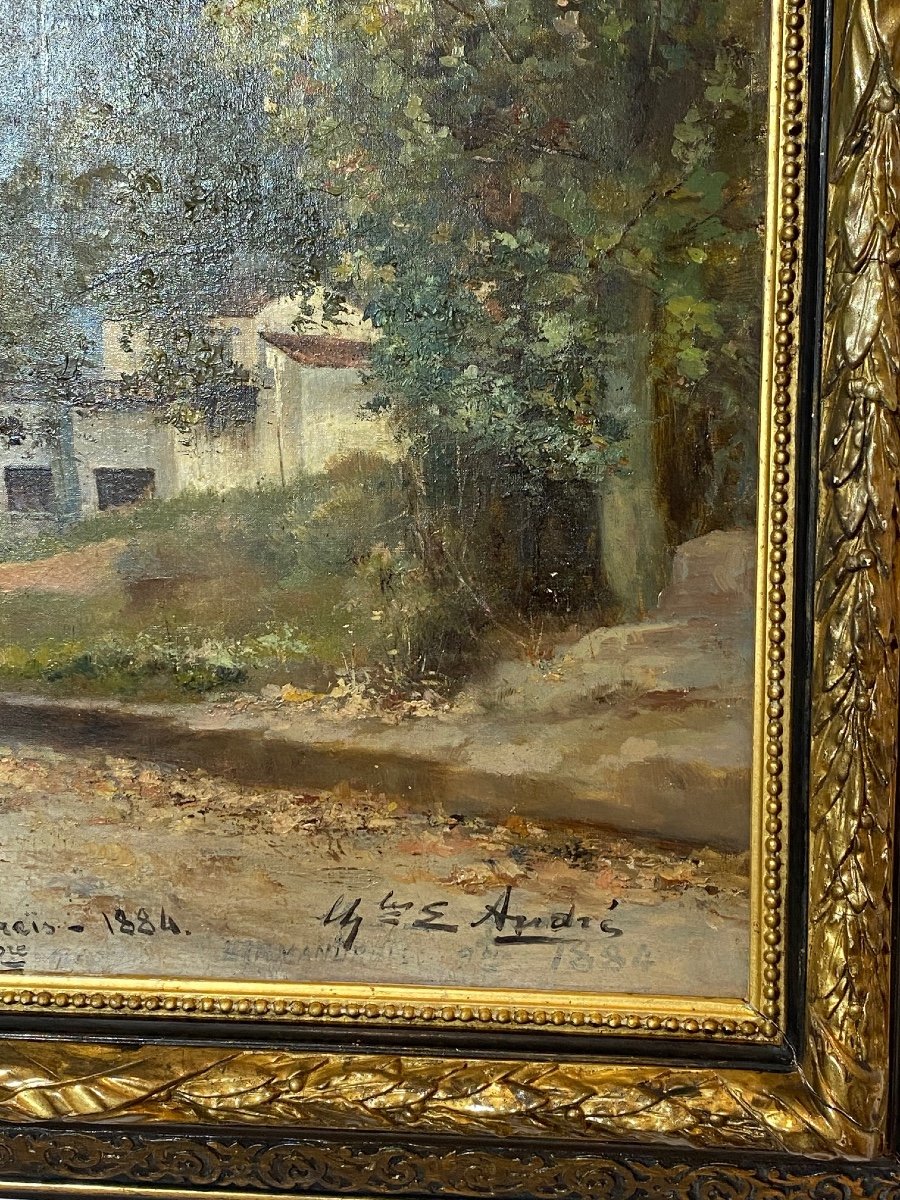 Villa    À  Birmandreis      Baie   d'  Alger    En 1884  Signé   Charles  AndrÉ-photo-2