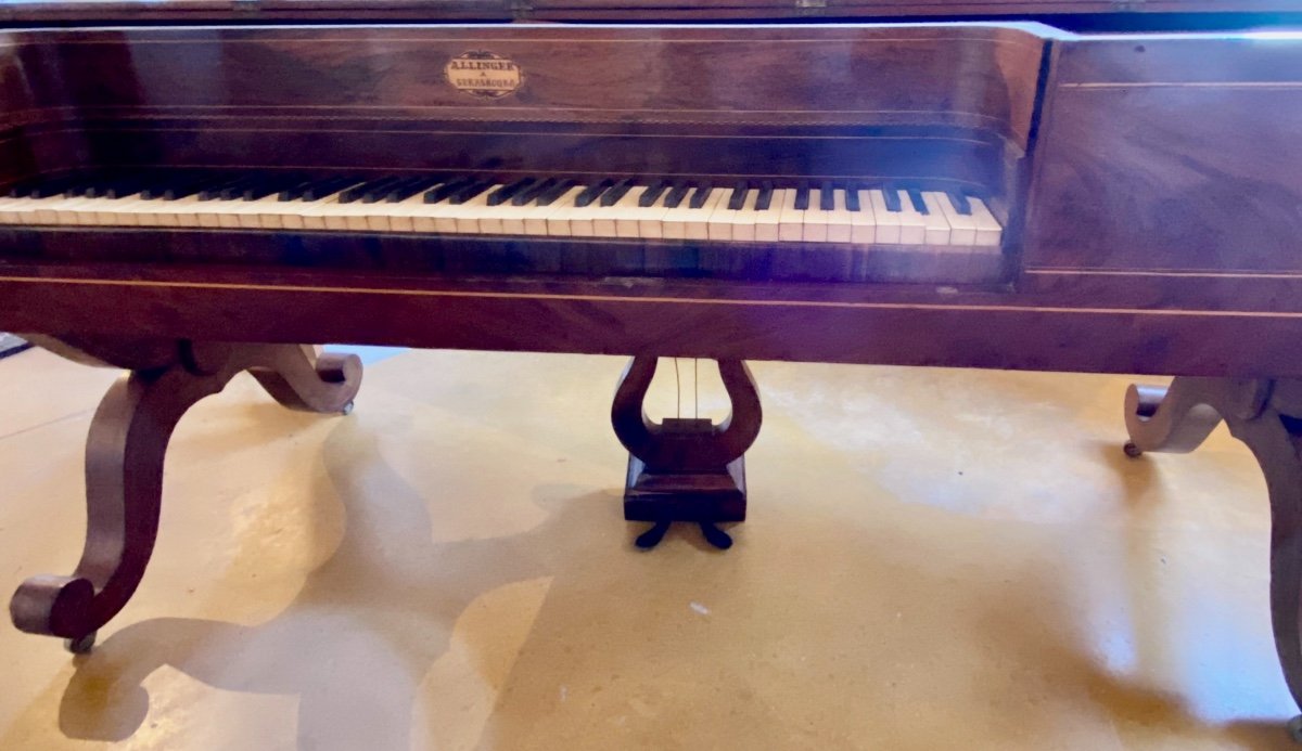 Forte Charles X Piano In Mahogany Veneer And Maple Filets 1825-photo-3