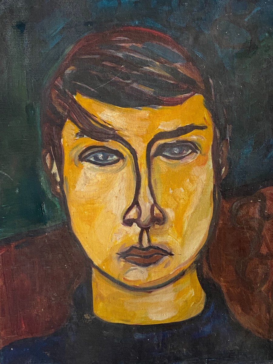 Portrait De Jeune Homme   suiveur de Modigliani