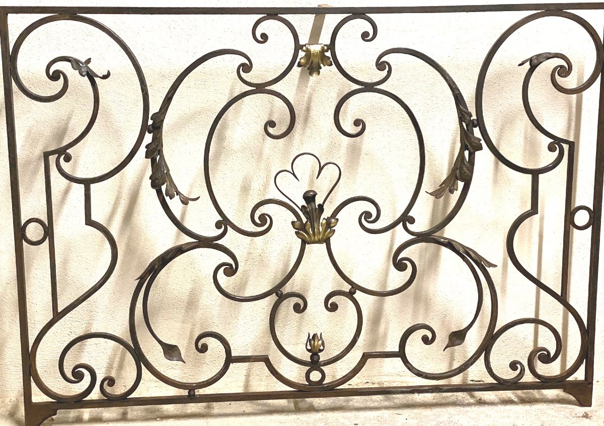 Grille  De Balcon   En Fer   ForgÉ  Époque  XVIII Ème  ChÂteau  De 