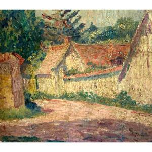 Paysage  Huile Sur Bois   1900   Signé  Maximilien  Luce     Ecole    Néo-impressionniste