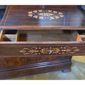 Charles X Desk Box Marquetry With Lemon Blossoms On Rosewood #1815/30