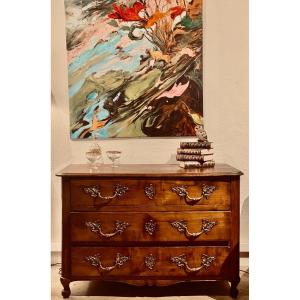 Louis XIV Period - Regence Chest Of Drawers With Three Drawers In Perfect Condition 