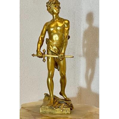 Bronze DorÉ Sculpture   De   Raoul  Larche   1860- 1912 