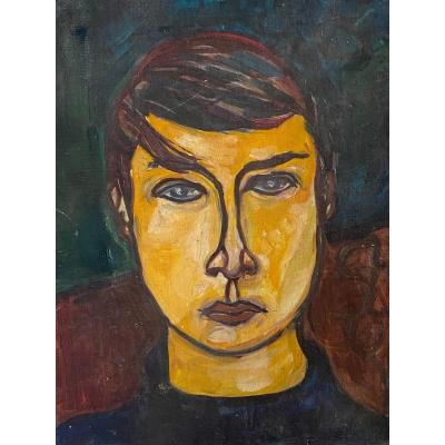 Portrait De Jeune Homme   suiveur de Modigliani