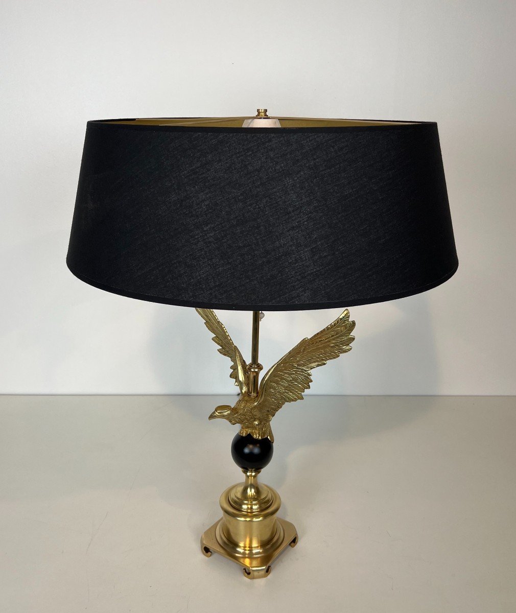 Royal Eagle Bronze Table Lamp. French Work In The Style Of Maison Charles. Circa 1970-photo-4