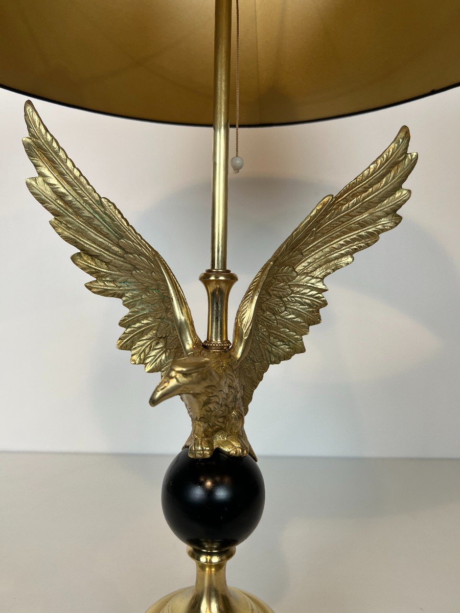 Lampe Aigle Royal En Bronze. Travail Français Dans Le Goût De La Maison Charles. Vers 1970-photo-4