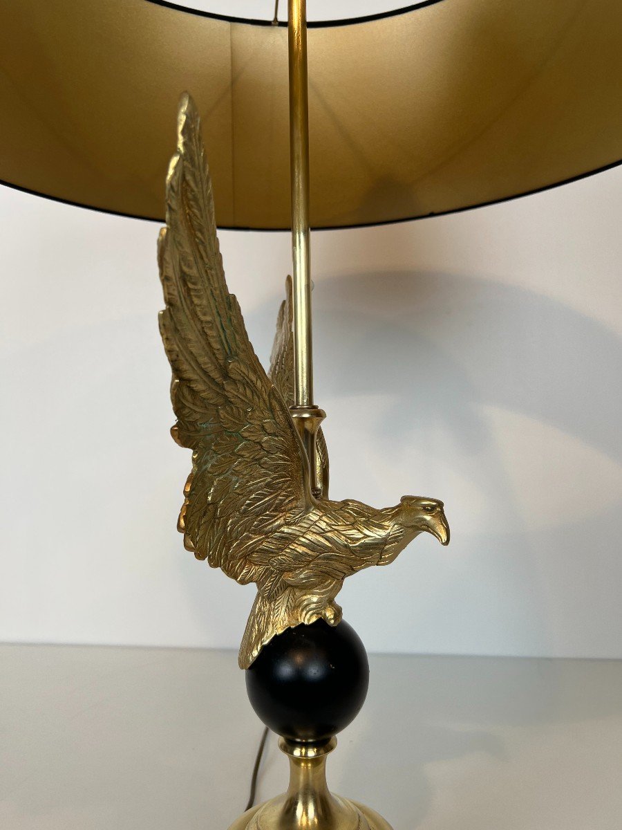 Royal Eagle Bronze Table Lamp. French Work In The Style Of Maison Charles. Circa 1970-photo-6