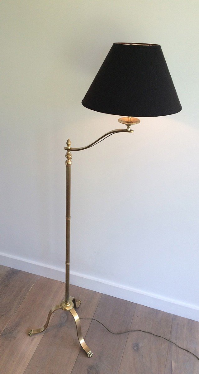 Brass Removable Reading Lamp. Frech Work In The Style Of Maison Jansen. Circa 1940-photo-2