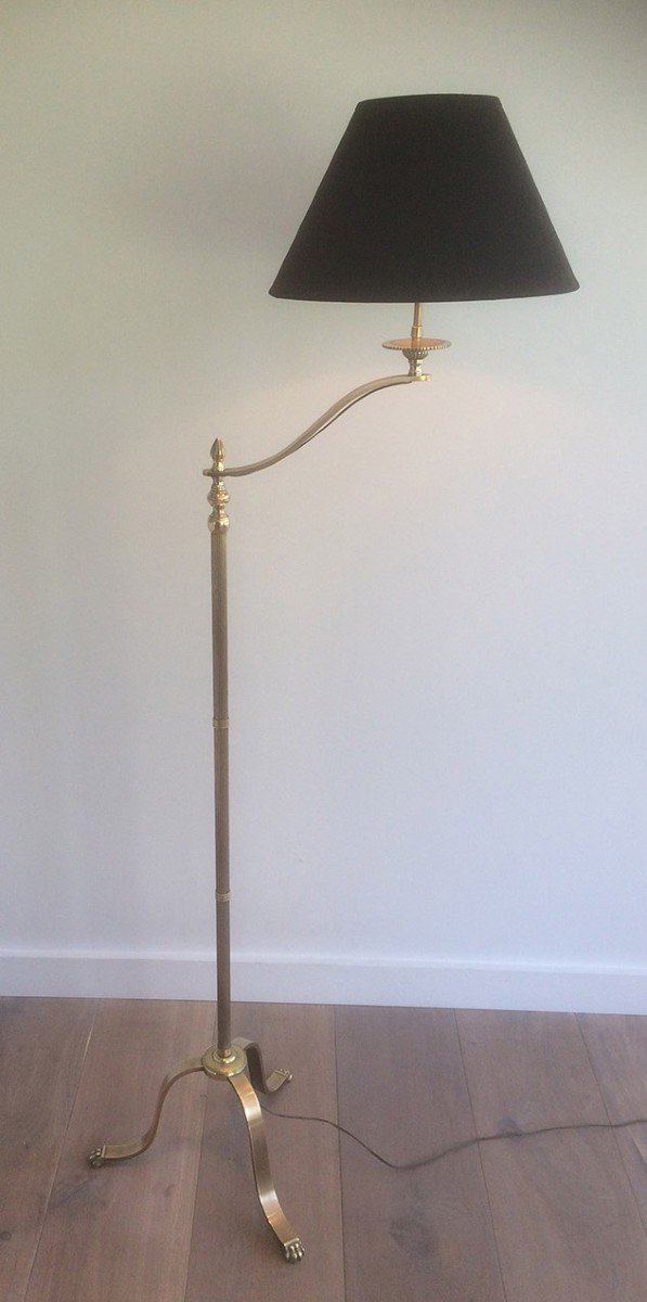 Brass Removable Reading Lamp. Frech Work In The Style Of Maison Jansen. Circa 1940-photo-3