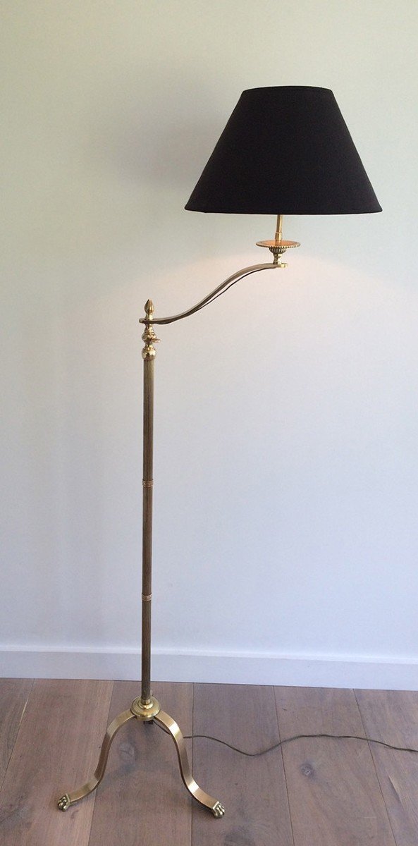 Brass Removable Reading Lamp. Frech Work In The Style Of Maison Jansen. Circa 1940-photo-5