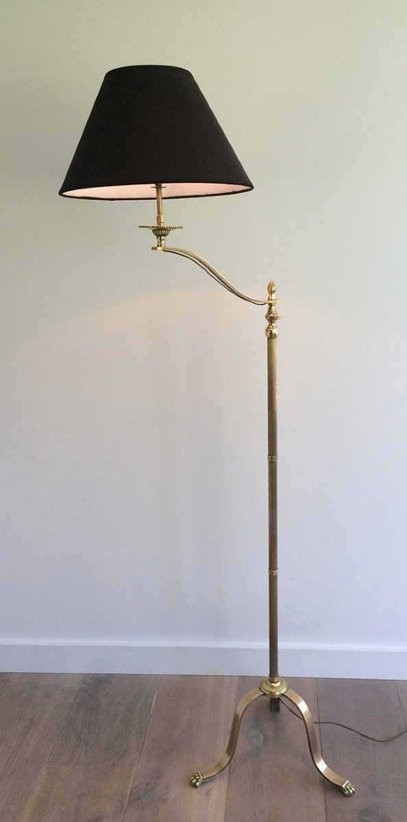 Brass Removable Reading Lamp. Frech Work In The Style Of Maison Jansen. Circa 1940-photo-6