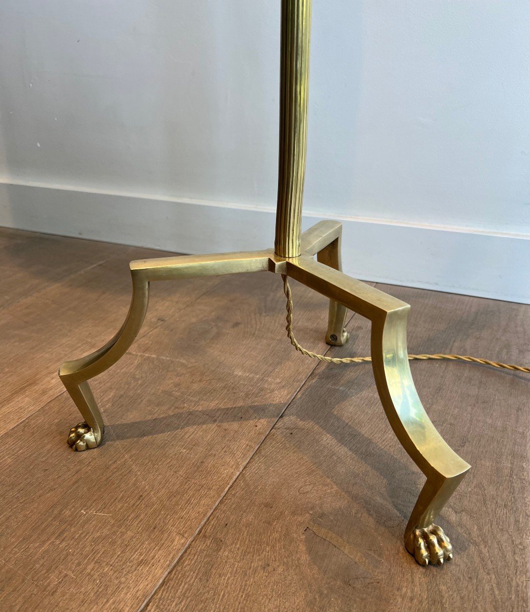 Brass Removable And Adjustable Reading Lamp. 3 Identical Floor Lamps Are Available. French Work-photo-3