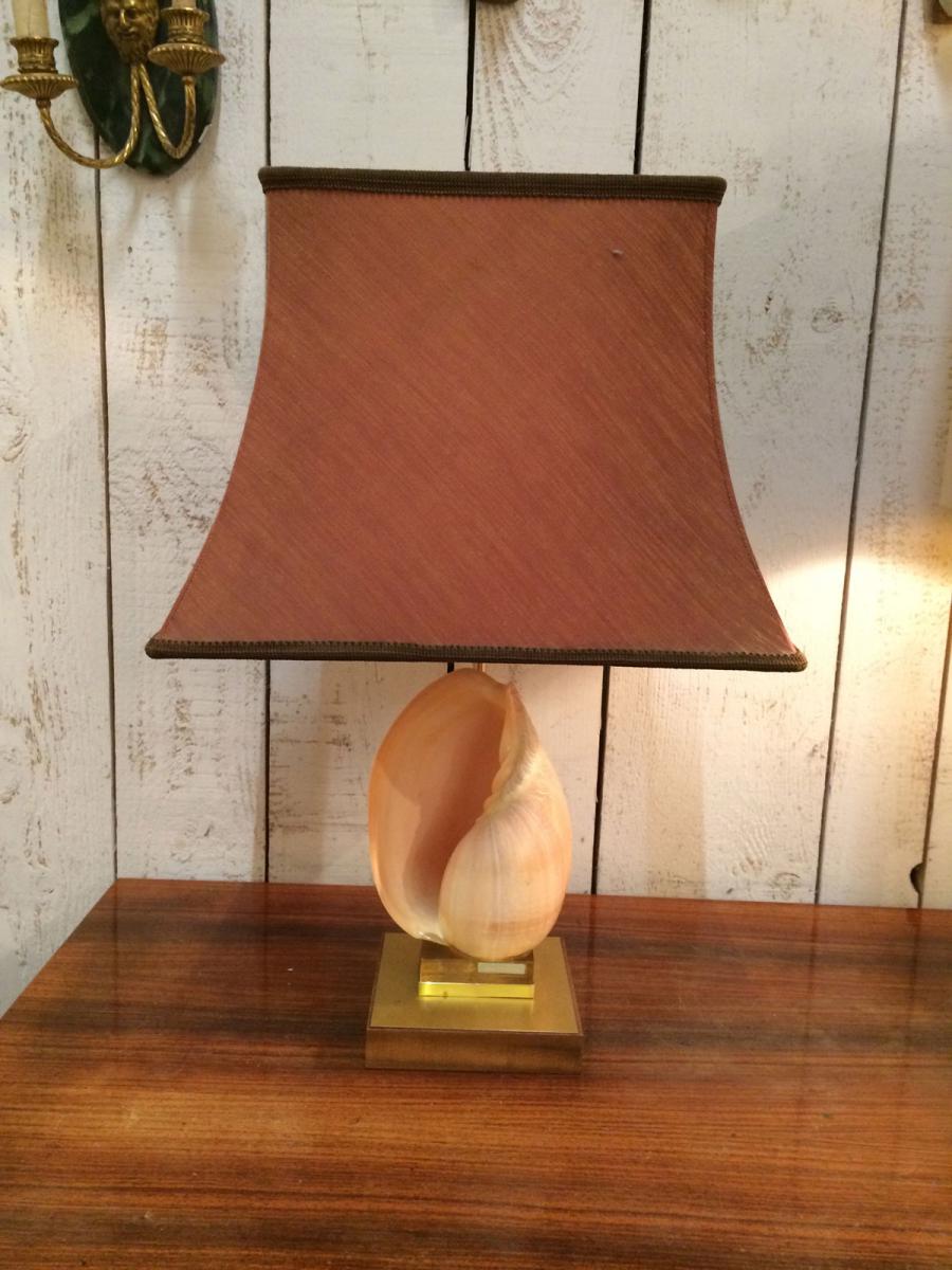 Seashell Lamp. About 1970-photo-2